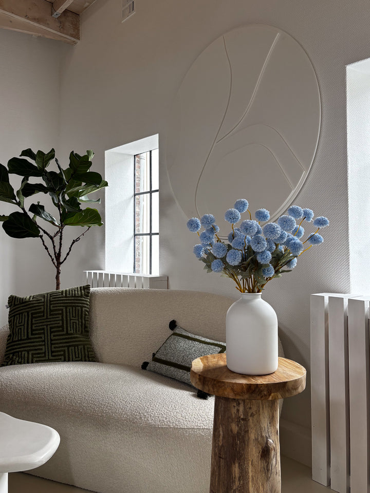 Zijden Kiku Bloemen - Lichtblauw (10 Stengels)