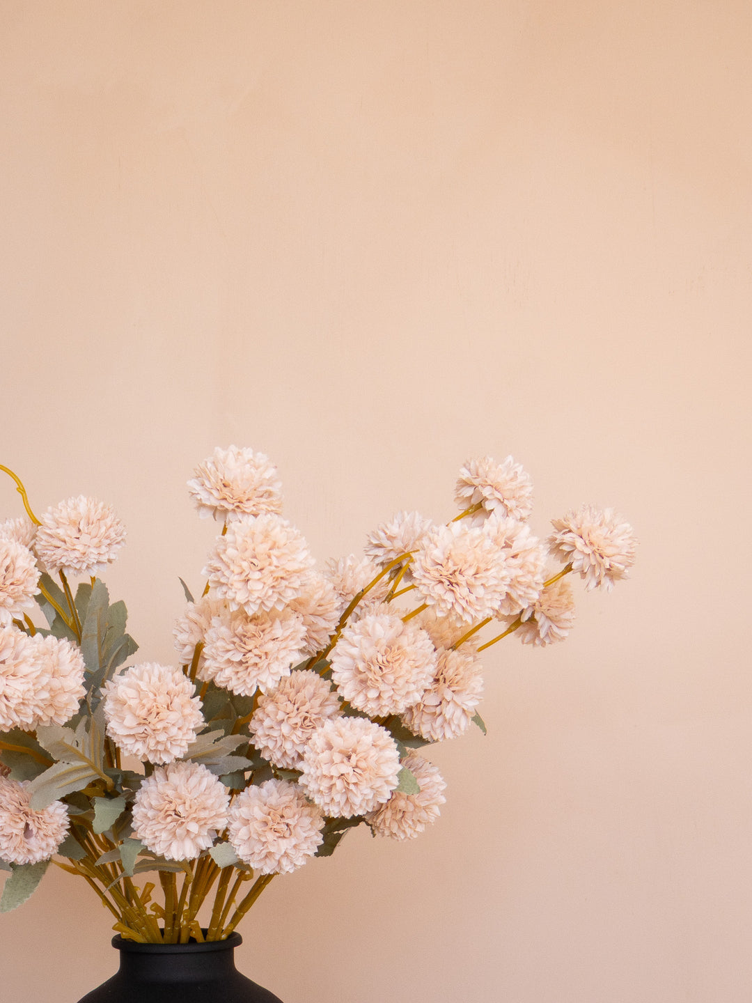 Zijden Kiku Bloemen - Créme (10 Stengels)