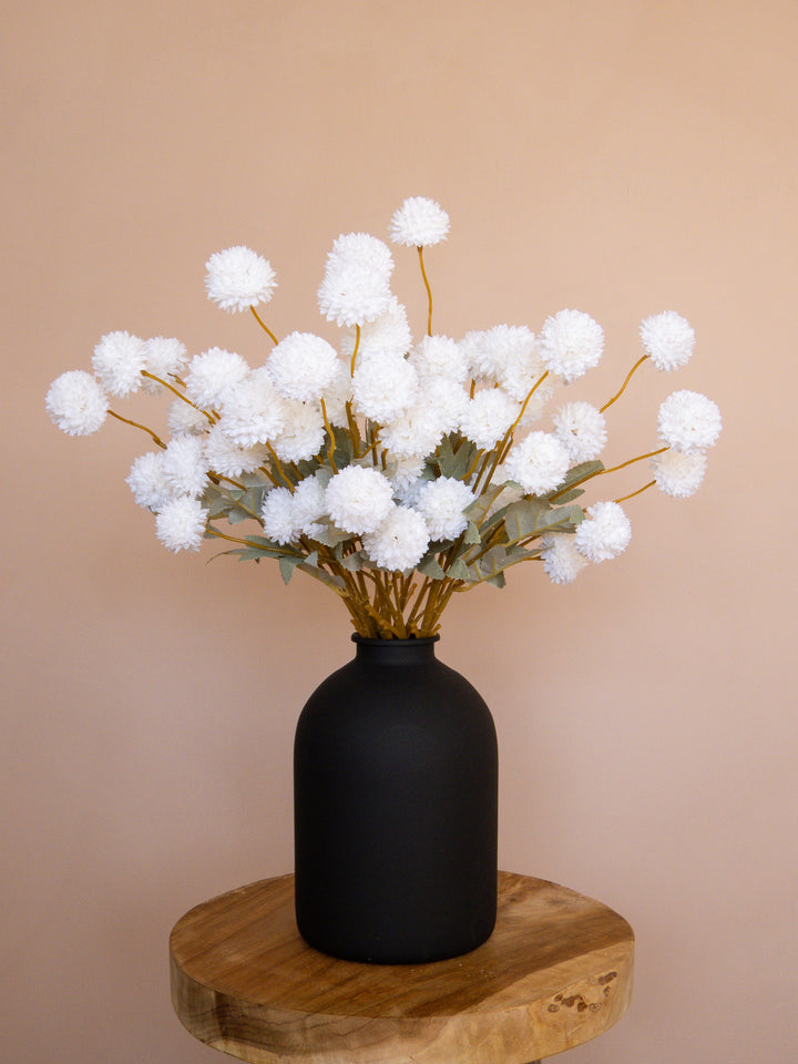 Zijden Kiku Bloemen - Wit (10 Stengels)