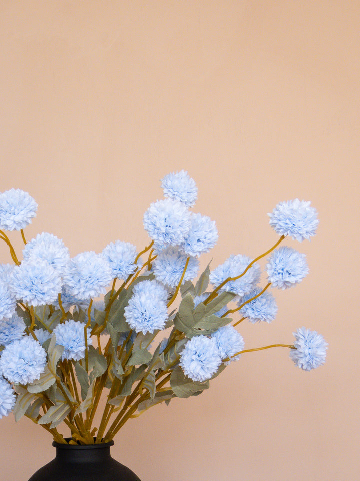 Zijden Kiku Bloemen - Lichtblauw (10 Stengels)