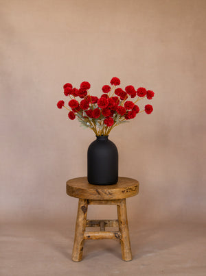 Zijden Kiku Bloemen - Rood (10 Stengels)