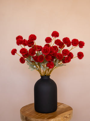 Zijden Kiku Bloemen - Rood (10 Stengels)