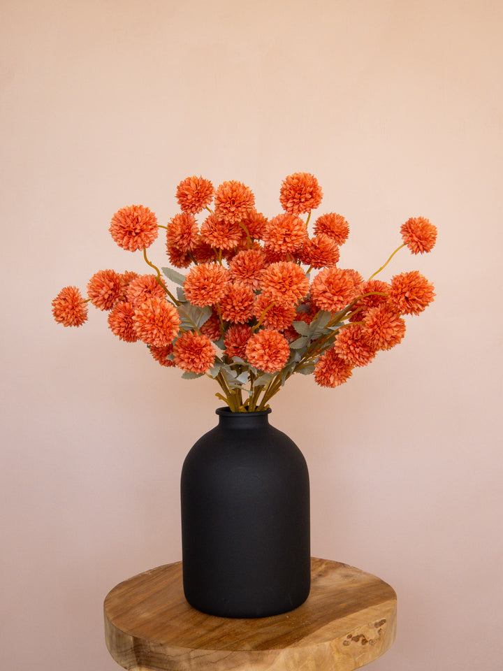 Zijden Kiku Bloemen - Terracotta rood (10 Stengels)