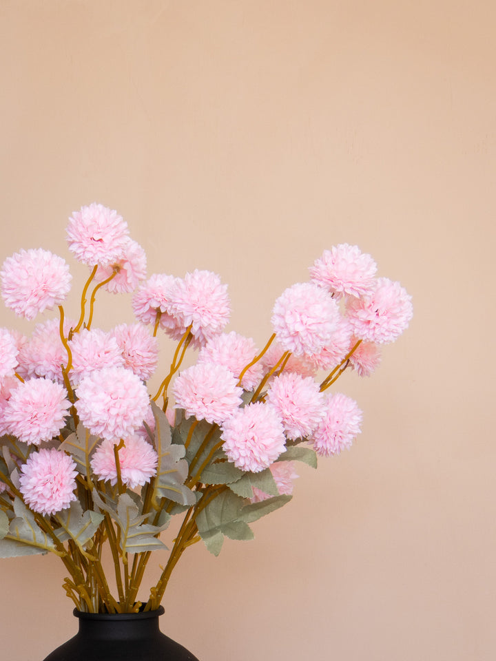 Zijden Kiku Bloemen - Lichtroze (10 Stengels)