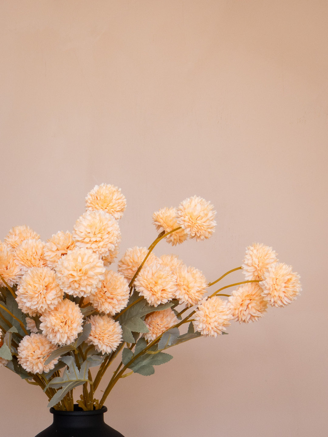 Zijden Kiku Bloemen - Beige (10 Stengels)