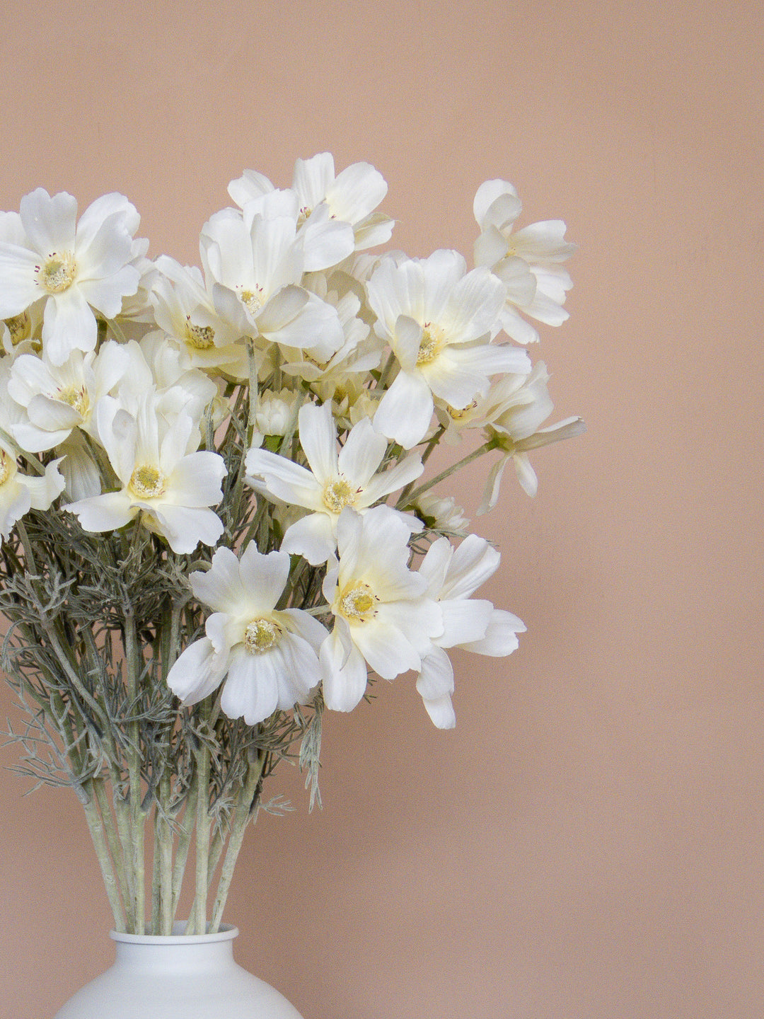 Zijden Cosmea's - Wit (10 Stengels)