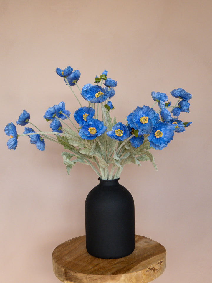 Zijden Klaprozen - Donkerblauw (10 Stengels)
