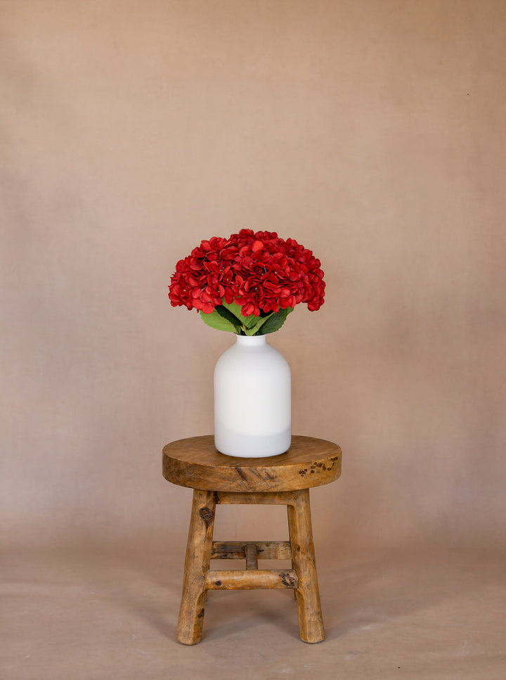 Zijden Hortensia's - Rood (5 Stengels)
