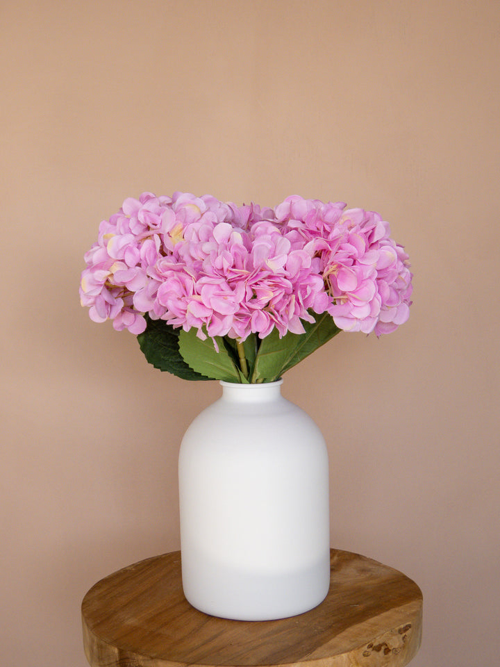 Zijden Hortensia's - Roze (5 Stengels)