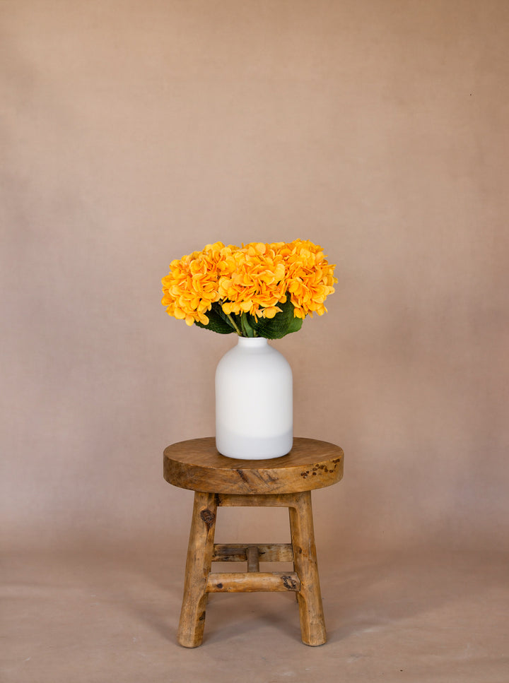 Zijden Hortensia's - Oranje (5 Stengels)