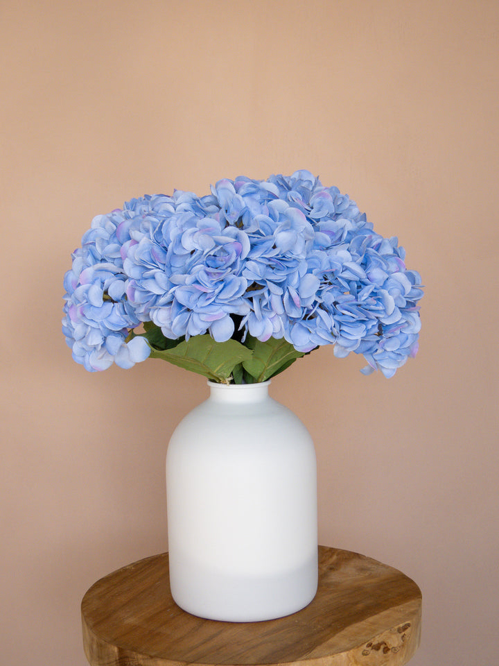 Zijden Hortensia's - Blauw (5 Stengels)