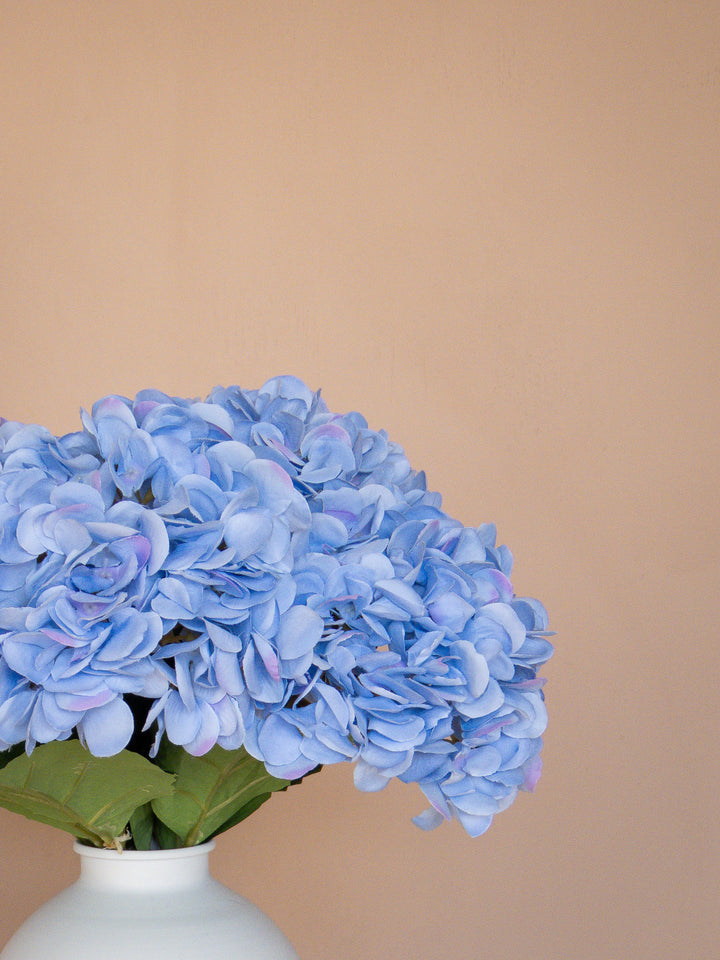 Zijden Hortensia's - Blauw (5 Stengels)