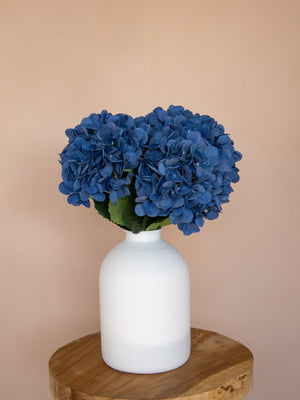 Zijden Hortensia's - Donkerblauw (5 Stengels)